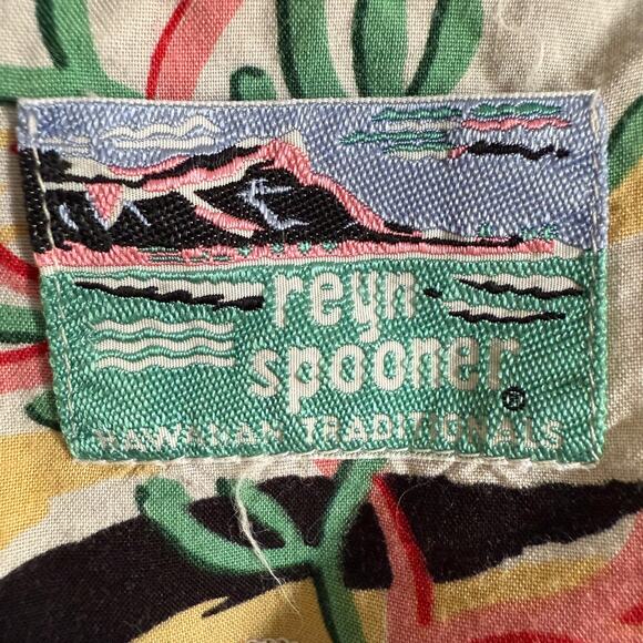 Vintage REYN SPOONER | Women's Fish Print SLeeveless Midi Hawaiian Dress | Sz 14 - Picture 4 of 7